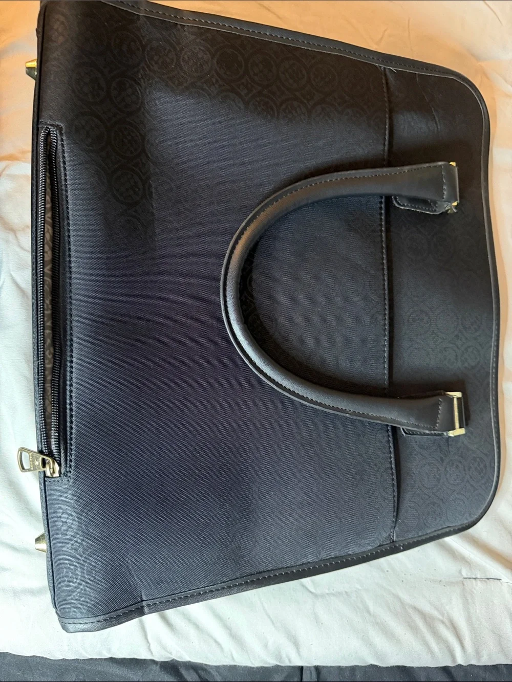 Nine West. Black Tote Bag with Gold Accents
